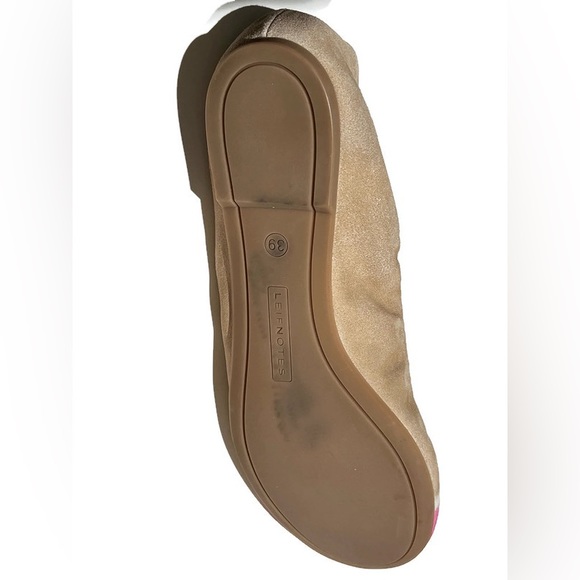 NWOT Leifnotes suede pink/beige watercolour dip dyed ballet flats,made in Italy. - Picture 13 of 16